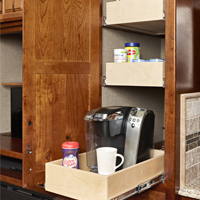 RV kitchen pull out pantry