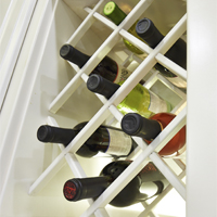 RV kitchen cabinet wine rack